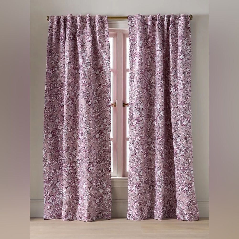 New Anthropologie Jacquard Bird Curtain
